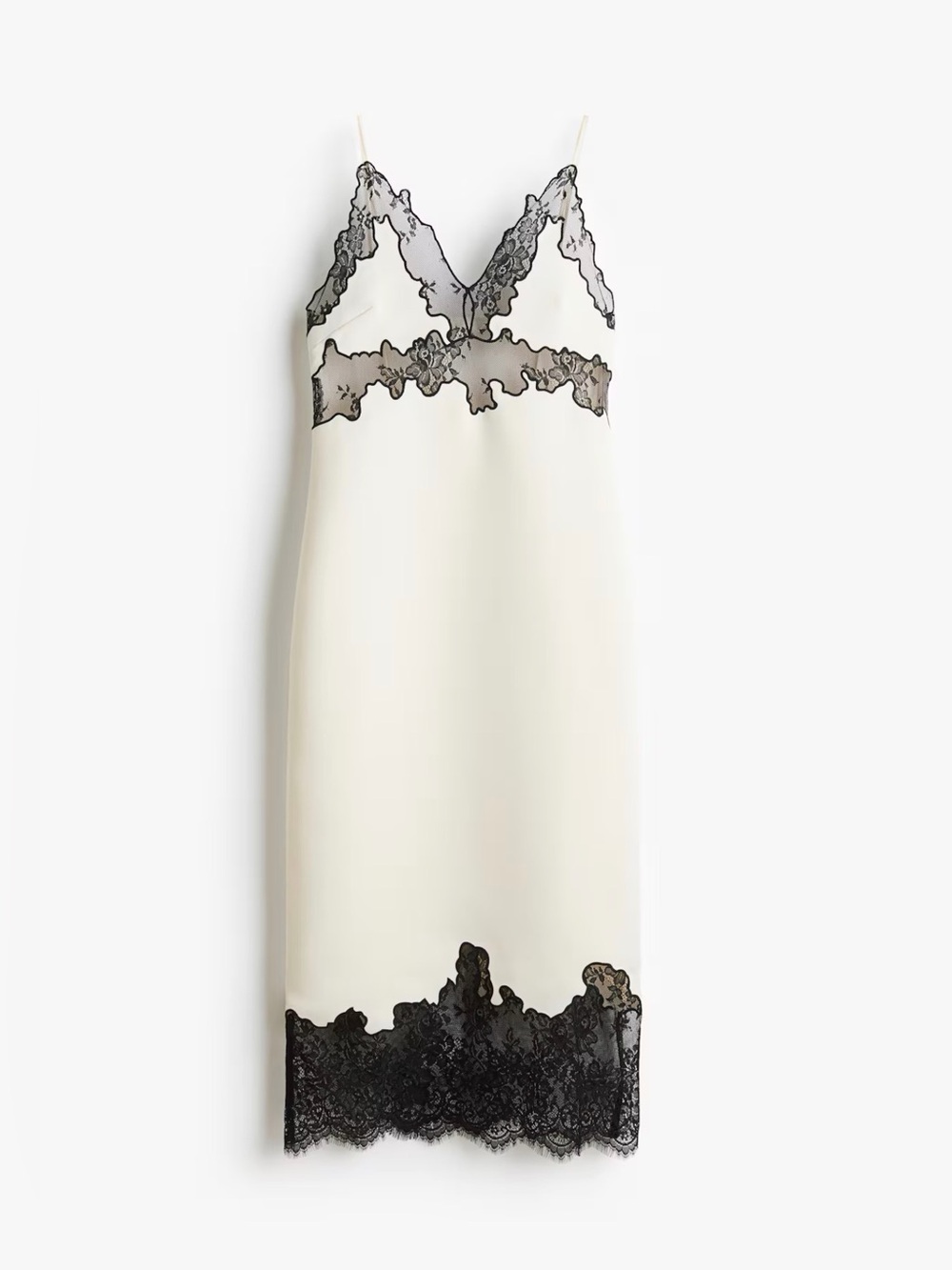 H&M Lace Trimmed Viral Slip Dress